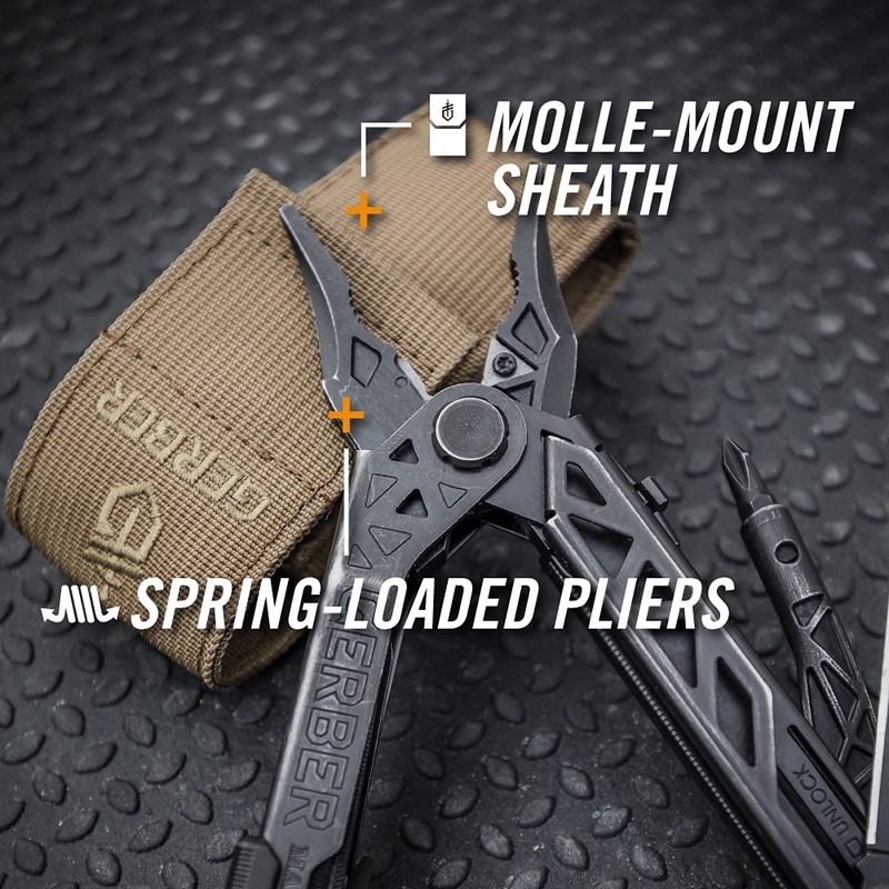 Gerber Gear Center-Drive Multitool - Includes 3.25" Plain Edge Knife,