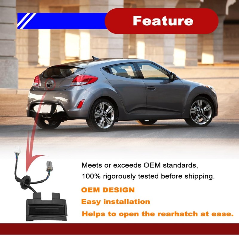 Tailgate Rear Hatch Handle Release Sensor Button Compatible with Hyundai