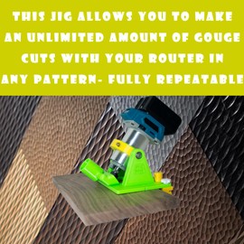 Trim Router Jig for Creating Naguri Texture in Woodworking