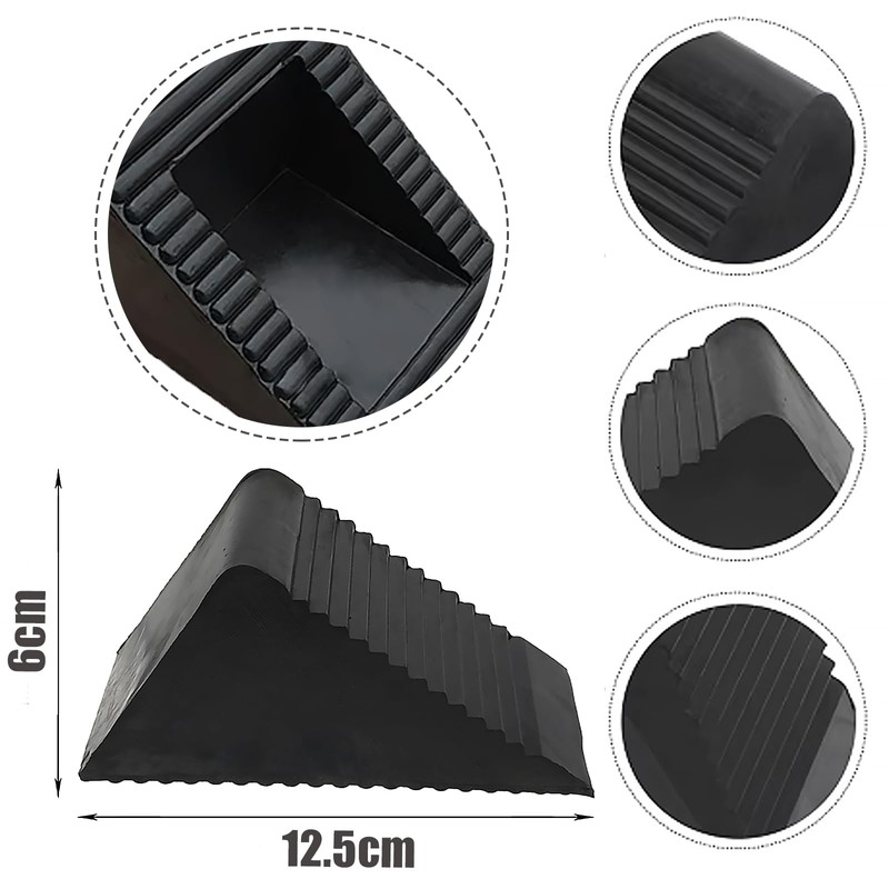 Heavy Rubber Duty Door Stopper Holder,6cm Big High Stop Wedge