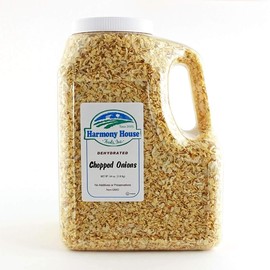 Harmony House Dried Onions, Chopped – Dehydrated Vegetables for Cooking, Camping, Emergency Supply and More (58 oz, Gallon Size Jug)
