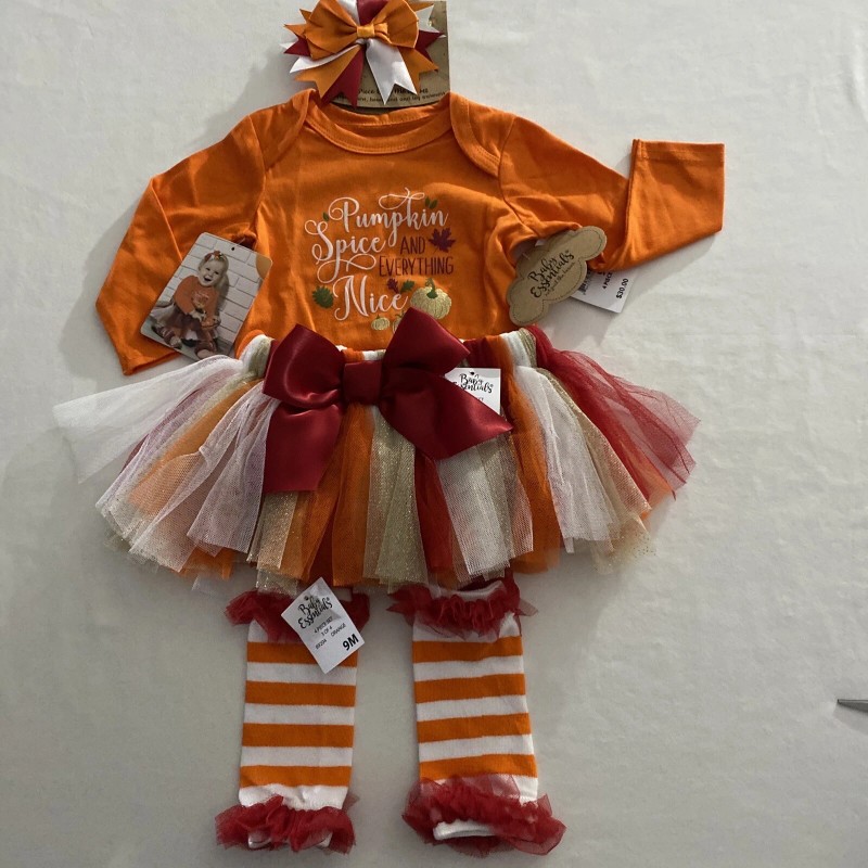 Baby Essentials Girls Fall Thanksgiving Pumpkin Spice Everything Nice 6M