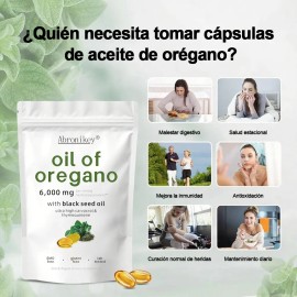 Abronikey Aceite De Orégano Cápsula Blanda 6000mg 300 Cáps