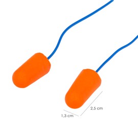 Foam Earplugs 2 Ear Plugs with Cord 31dB for Work, Sleep, Learning, Reading, Travel, Snoring, Hearing Protection