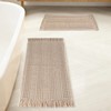 Waffle Bath Mat Set of 2, Absorbent Waffle Bathroom Rug