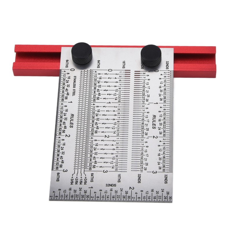 T Rule Stainless Steel Silver Scribing Ruler Woodworking Measuring Tool