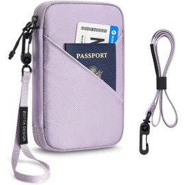 Veki - Soporte para pasaporte para mujeres de viaje, bolsa de pasaporte familiar, organizador de documentos de viaje, protector de bloqueo RFID, portafolios para libros para hombres, funda impermeable