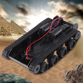 Hilitand DIY Kit Lightweight Shock Absorbed Plastic Tank Chassis with 130 Motor 3V-7V for Tank Toys Robot Projects