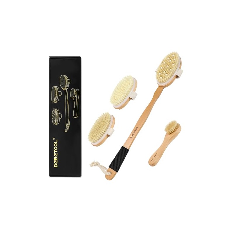 DEBETOOL Dry Brush Set for Body & Face - Dry