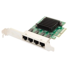 IO-Crest Quad Gigabit PCI-e x4 Ethernet Network Card SI-PEX 24085
