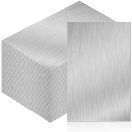 Therwen 120 Pcs 5 x 7 Inch Flashing Aluminum Sheet Roof Flashing Metal Roof for Shed Weatherproofing Areas Around Chimneys or Skylights (Silver)