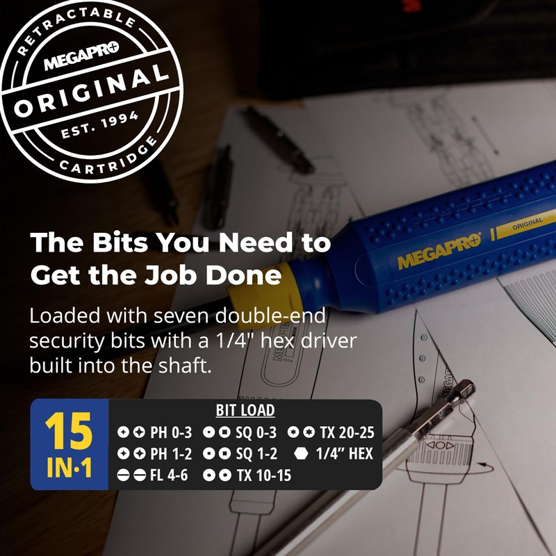 Megapro 151NAS-CS 15-In-1 Original NAS Driver, Blue/Yellow