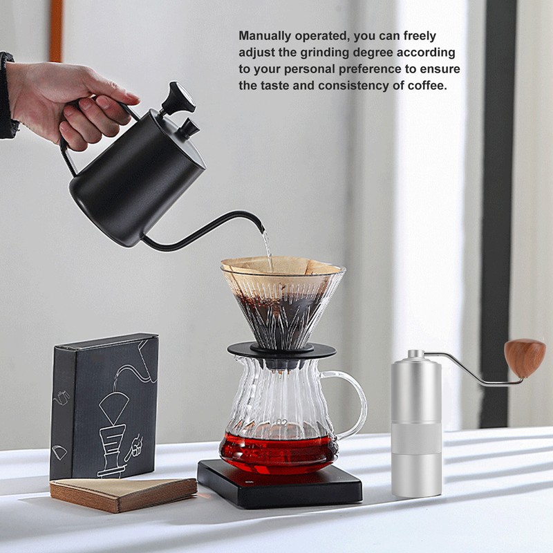 Manual Coffee Grinder Coffee Maker Aluminum Alloy Hand Crank Coffee