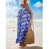 CUPSHE Women's Skirt Floral Print Maxi Skirt High Waist Side