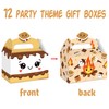 S'mores Treat Boxes 12pcs Cute Campfire Themed Party Favor Boxes
