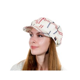 Baker Boy Cap,Newsboy Hat Cabbie Shelby Hat Navy Red Cream Check