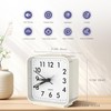 Analog Alarm Clocks, Non Ticking Table Clock with Luminous Hand