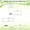 VIVIKEN Adjustable Planter Box Bracket, Flower Box Holder Brackets for