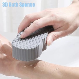 4Pcs Exfoliating Bath Sponge, Reusable Body Scrubber for Dead Skin, Handheld Shower Brush for Women Men