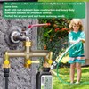 SUNOHE 3-Way Garden Hose Distributor, Nickel-Plated Brass with Extended Metal