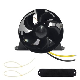 Pactrade Marine Turbo in-Line Blower Fan - 4 Inch Inline Fan (Black) - 200 CFM, 12V DC - Compact, Waterproof Bilge Blower for Boats, RVs, Off-Grid, Limited-Space Systems