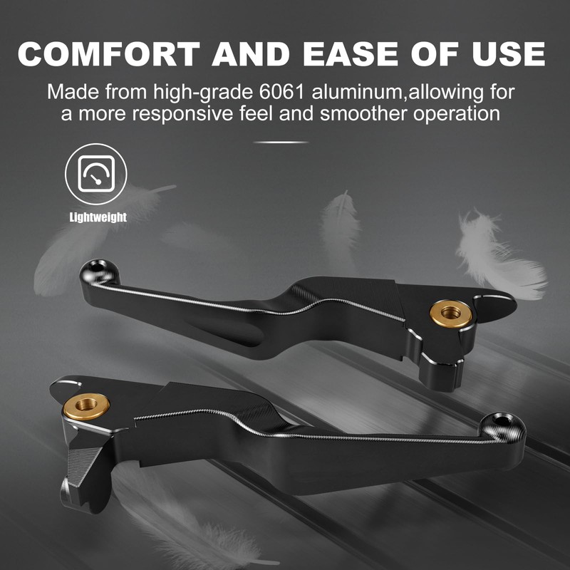 NICECNC Black Brake Clutch Levers Compatible with Harley Street Glide