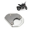 Motorcycle Side Stand Extension Plate Aluminum Alloy Gray Rustproof Replacement