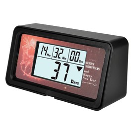 HonorMeet Digital Days Countdown Timer, tägliche Ereignisse Tracking, weißes Display mit Hintergrundbeleuchtung, Alarm-Erinnerung, austauschbare Rahmenkarten für Hochzeit Ruhestand (200-schwarz)