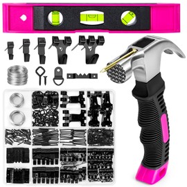Picture Hanging Kit - 327Pcs Picture Hangers with Hooks, Nails, Wires, Level & Hammer, Easy to Use Wall Hanging Kit for Frame, Painting, Art, Photo, Picture Hanging Hardware for Home & Office Decor
