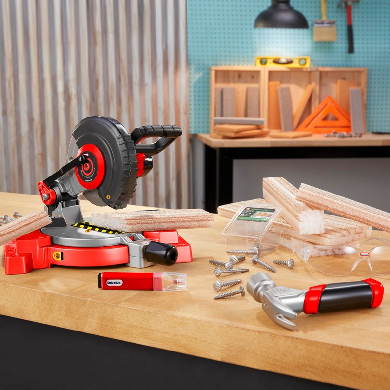 Little Tikes Creative Construction Power Cuts Set with 6 Accessories,