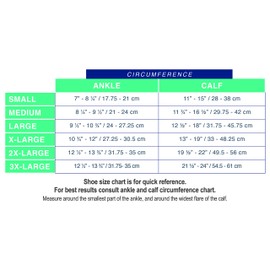 NuVein Sheer Compression Stockings, 15-20 mmHg Support, Women's Medium Denier Nylons, Knee High, Closed Toe, Blue, Large