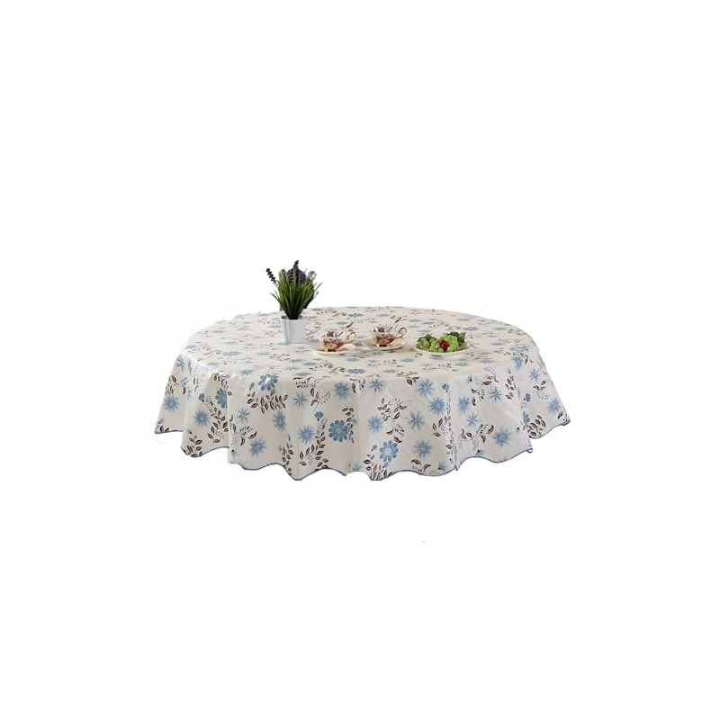 XUNQUCOM 150CM Round Hotel Tablecloth Pure Color Restaurant Tablecloth Polyester