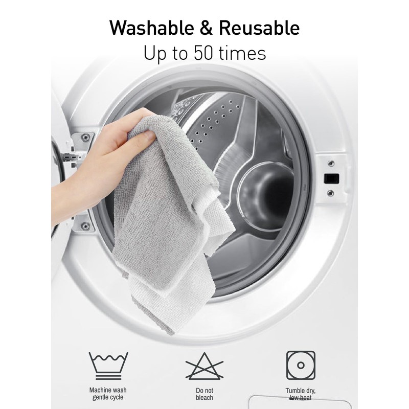Fantasticlean Microfiber Cleaning Cloth Roll -40 Pack, Tear Away Microfiber