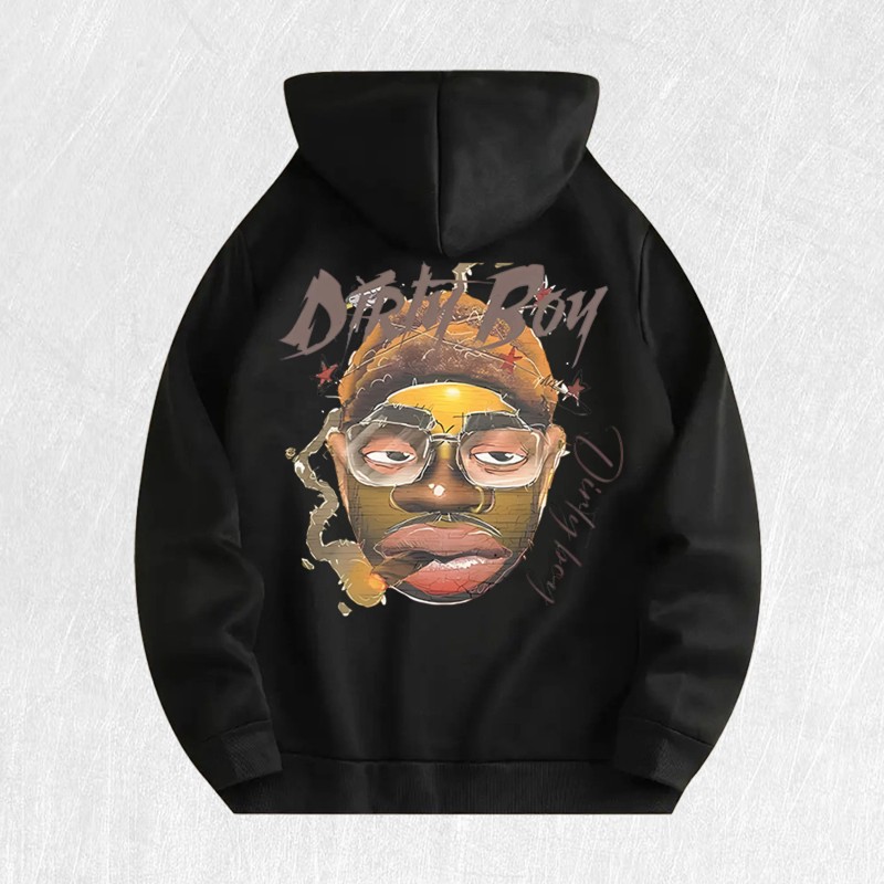 Dirty Boy Graphic Hoodie 100% Cotton US Warehouse 6 ColorsColor:
