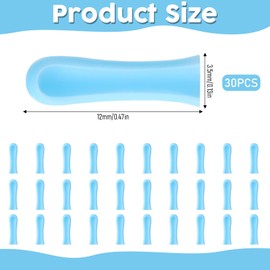 30 Stück Silikon-Ohrreiniger-Kopf für Ohrenschmalz Entferner, Ohrlöffel, Ear Tips for Ear Wax Removal Weiches Silikon, Ohrlöffel Zubehör für Ears Wax Removal Otoskop, Blau