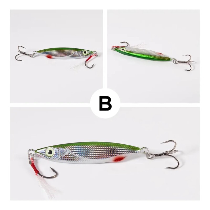 5pcs 60g Señuelos Luminosos Para Pescar Lance Largo Mar Rio
