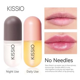 KISSIO Juego de Voluminizador de Labios, Voluminizador de Labios Natural, Cuidado de Labios, Brillo Voluminizador de Labios, Hidratante de Labios Herm