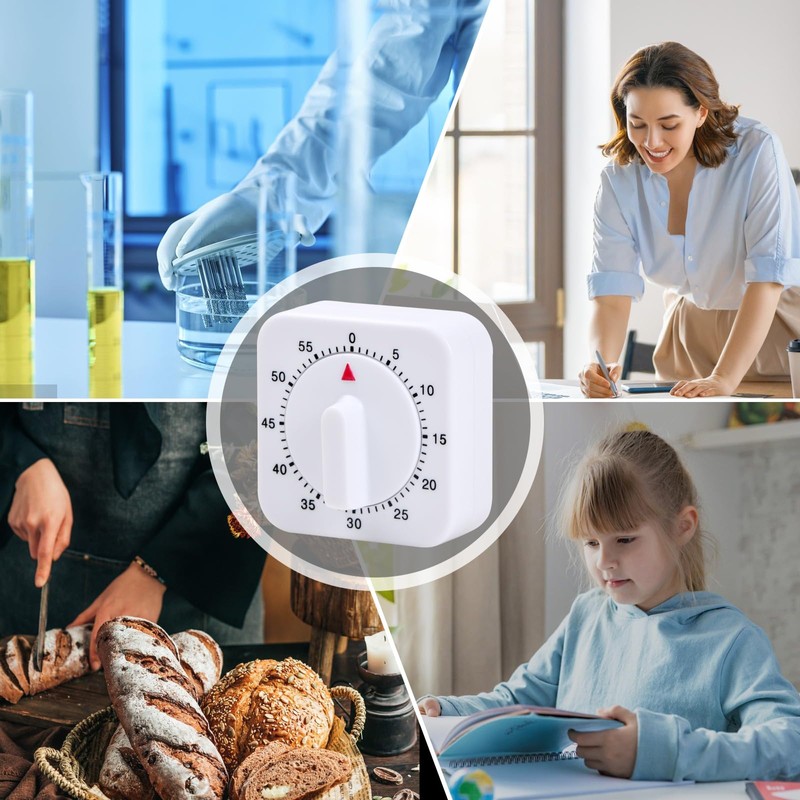 Timer, 60 Minutes Visual Timer with Loud Alarm, Digital Visual