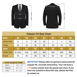 Teemlanny Men's Sport Coat Blazer Classic Fit 2 Button Notch Lapel Business Suits Jacket Navy