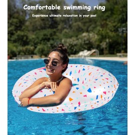 Swimming Ring, Swimming Ring for Adults and Children, Inflatable Swimming Rings, Colourful, Summer Water Swimming Hoops, Beach Pool Floats Toy for Swimming Pool Party Decorations