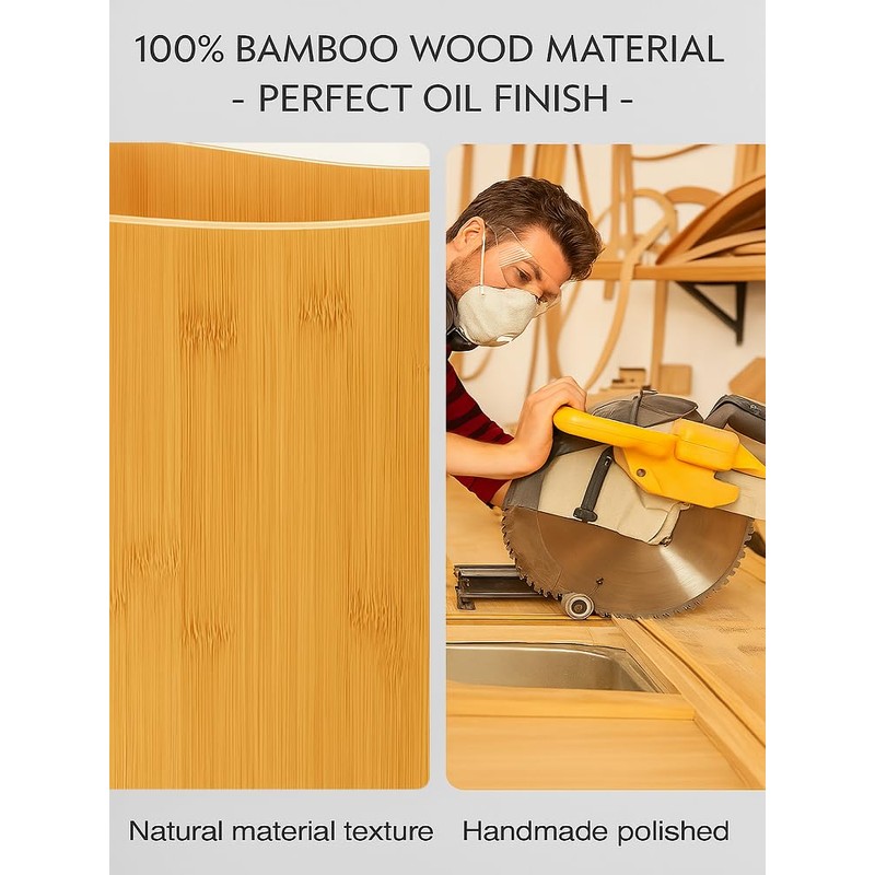 Sholramo Wood Trash Can - Bedroom Trash Can Decorative with