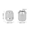 X AUTOHAUX 4 Pcs M12x1.5 Chrome Wheel Lug Nuts Cone