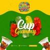 Fun Fruit Bites Gummy Worm Cup (Halal) (Pack 14)