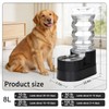 RIZZARI 8L Dog Water Dispenser – Elevated, Stainless Steel, Black