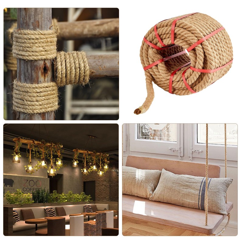 Kweetle Jute Rope 3/4 Inch x 100 FT, Hemp Rope