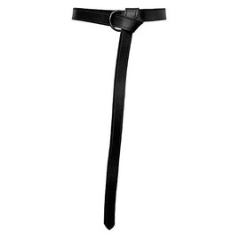 Andracor - Wide medieval ring belt made of leather in black (158 cm) - universal use for LARP, Vikings and Medieval