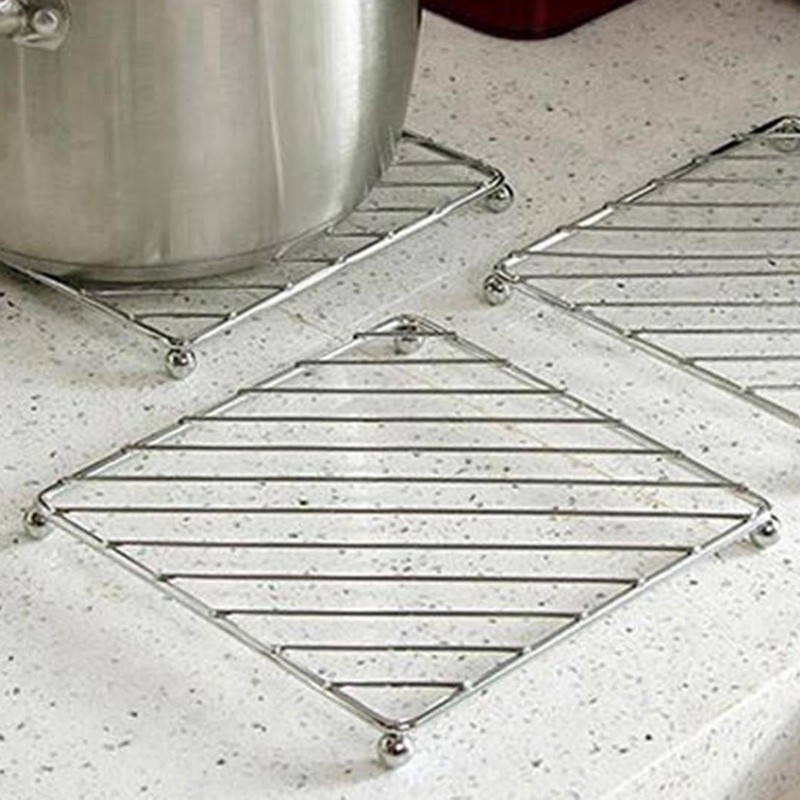 Metal Trivets for Pots and Pans,Stainless Steel Square/Round Trivet for