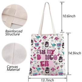 TGBJE Bunco Dice Gamer Gift In My Bunco Era Bunco Queen Tote Bag Bunco Game Night Shoulder Bag Casino Gift For Gambling Lover (C-Bunco Era tote)