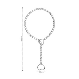 USHXVG 1Pc Heart Shaped Pendant Chain, Punk Metal Chain, Gothic Necklace, Waist Chain, Clothing Accessories, Retro Metal Chain