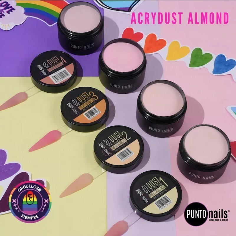 Punto Nails Polvo Acrilico Almond Punto Nails 1oz Makeup 30g